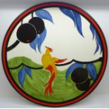 A Wedgwood Bradford Exchange Clarice Cliff Centenary Bird of Paradise plate, limited edition, with