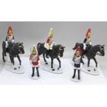 Five metal Corgi Icon series military parade cavalrymen