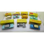 Seven modern Norev Dinky Toys die-cast vehicles, boxed