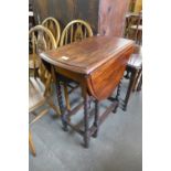 A small oak barleytwist gateleg table