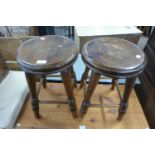 A pair of beech stools