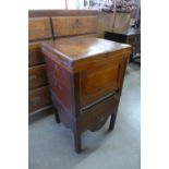 A George III mahogany gentleman's night stand