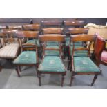 A set of eight William IV style mahogany dining chairs