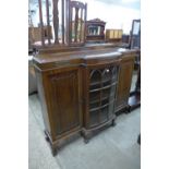 A mahogany breakfront bookcase