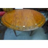 A George III Sheraton style inlaid satinwood Pembroke table