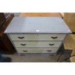 An Edward VII painted beech chest of drawers