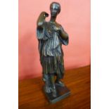 An Italian bronze figure of a Roman lady