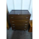 A Stag afromosia chest of drawers