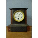 A 19th Century French Belge noir mantel clock