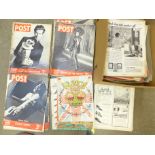 Over thirty Picture Post magazines, 1940's, mainly actresses covers and other magazines