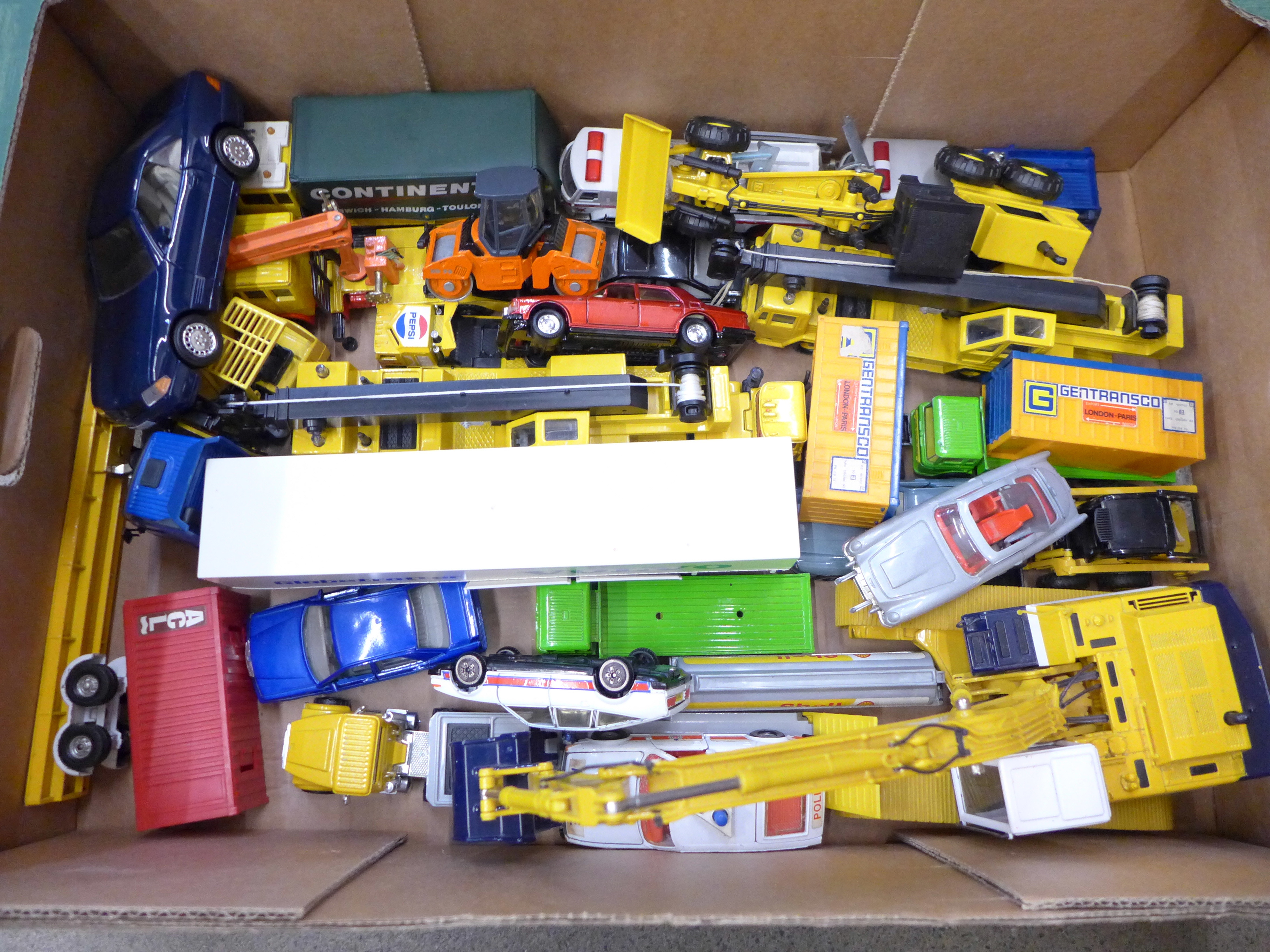 A collection of die-cast models, Matchbox, Corgi, Dinky, etc.