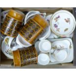 A collection of Royal Worcester Evesham dinnerwares, other china including Royal Worcester and three