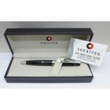 A Sheaffer ballpoint pen, boxed with instructions
