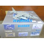 A 1:48 scale metal Harrier aircraft by Collection Armour, boxed
