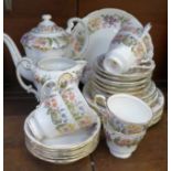 A Paragon Country Lane tea service, six setting, thirty-three pieces in total (no sugar)
