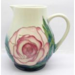 A Moorcroft Collectors Club rose jug, designed by Sally Tuffin, 14.5cm