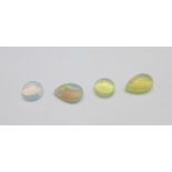 Four unmounted opals, 4.50cts