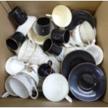A Hornsea Nescafe set of six coffee cups and seven saucers, Duchess bone china set, Royal Albert