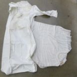 A Victorian christening robe and a shawl