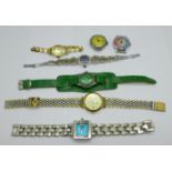 Six lady's wristwatches