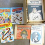 A box of mixed music newspapers and annuals **PLEASE NOTE THIS LOT IS NOT ELIGIBLE FOR POSTING AND