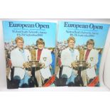 Two European golf programmes from 1980, one containing fifty-six autographs including Sandy Lyle,