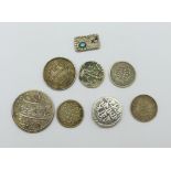 A collection of Indian/Eastern silver coins