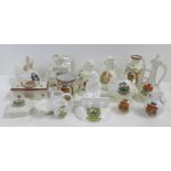 A collection of crested china, etc.