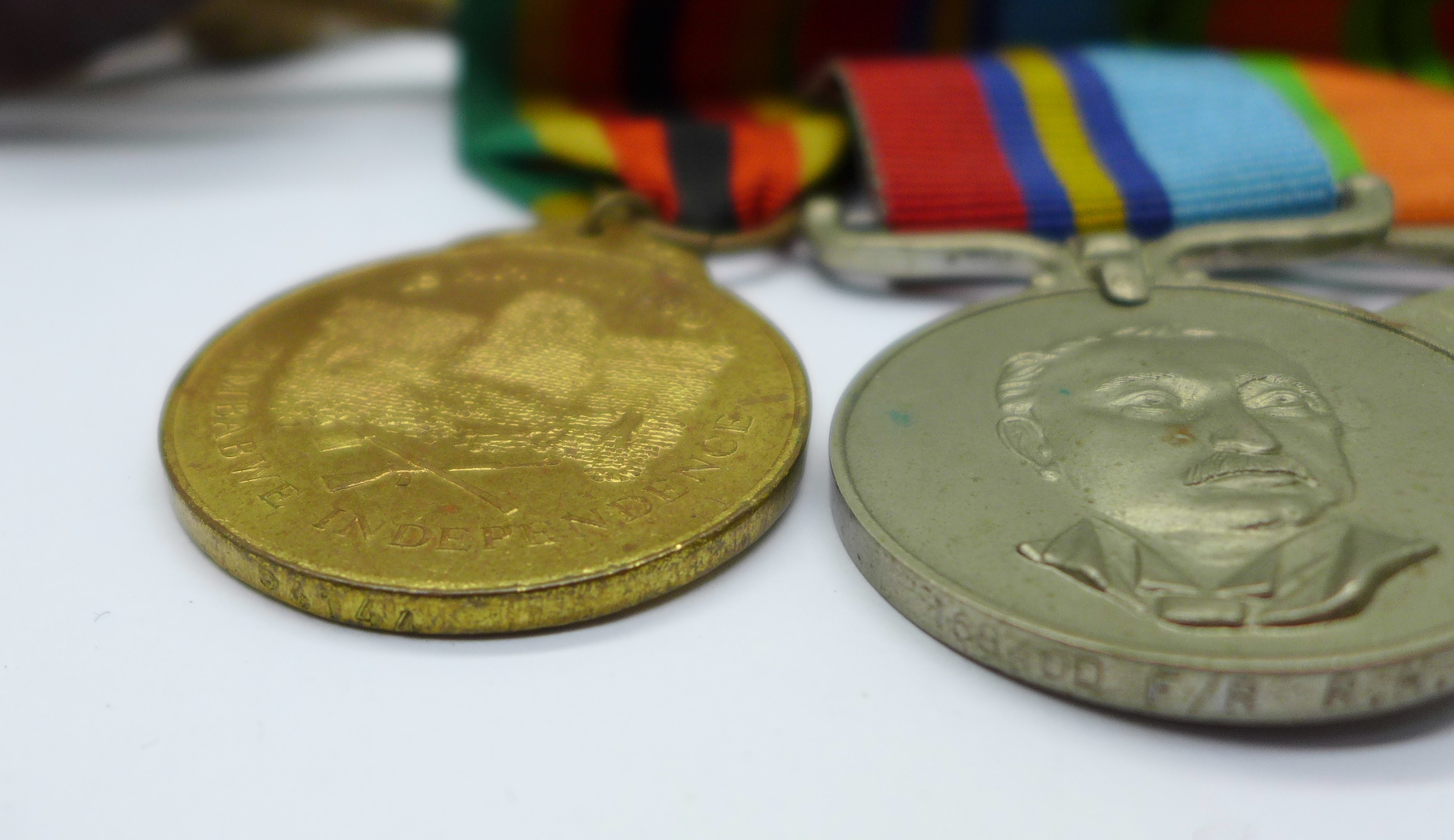 Zimbabwe Independence and WWII medals, a whistle, miniature medals, bars, etc., to 16840D F/R R.H. - Image 9 of 10