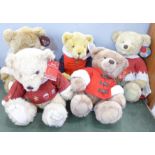 Five Harrods Christmas Teddy bears