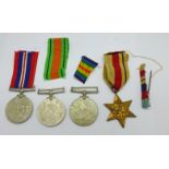 Four WWII medals