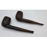 Two Dunhill shell briar pipes