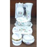 A collection of Aynsley china