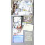 A box of over 2500 cigarette cards, (some cigarette cards with original cigarettes)