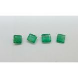 Four unmounted emeralds, 3.80cts