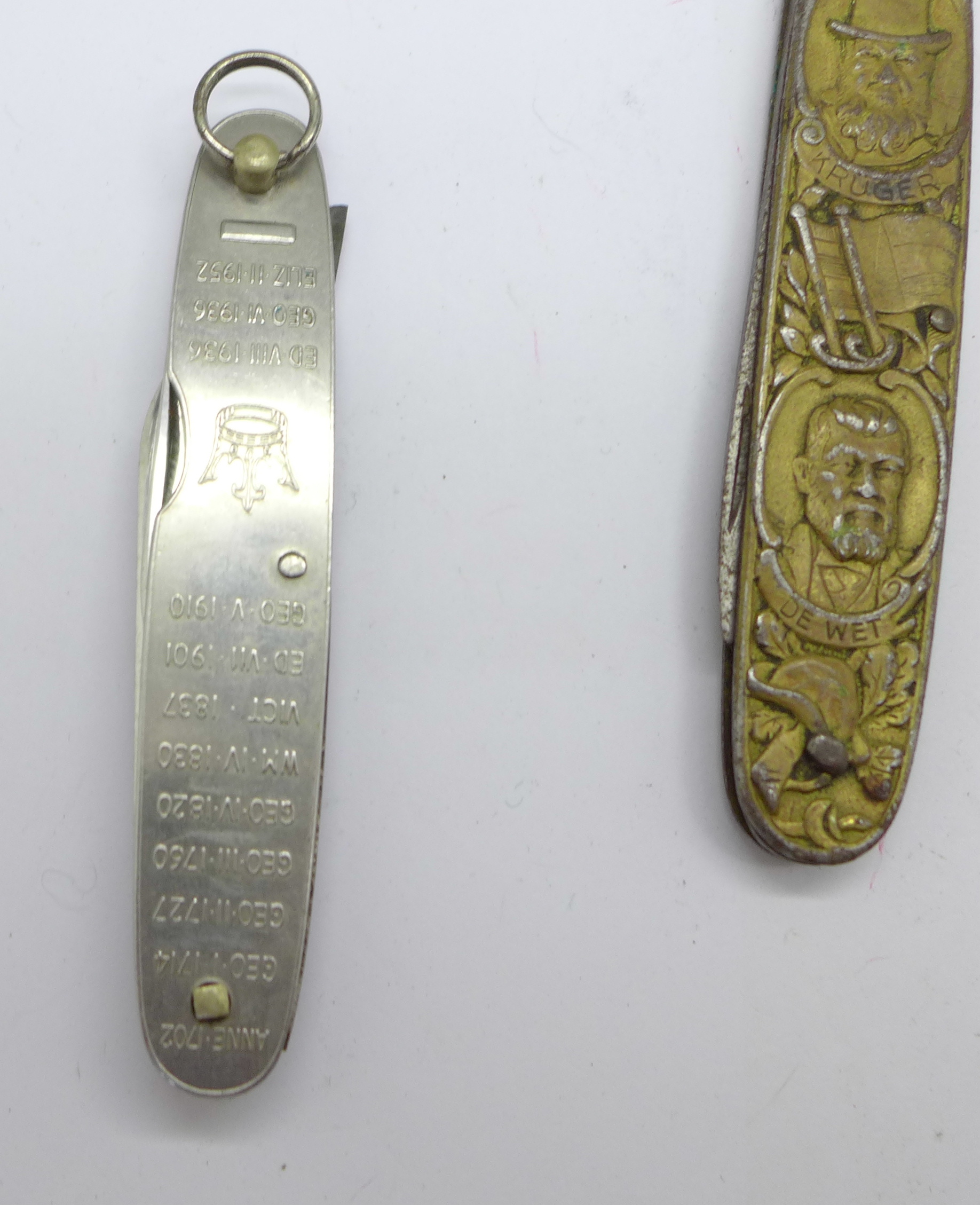 Two penknives, one South African and one with Accession dates of Monarchs - Image 5 of 6