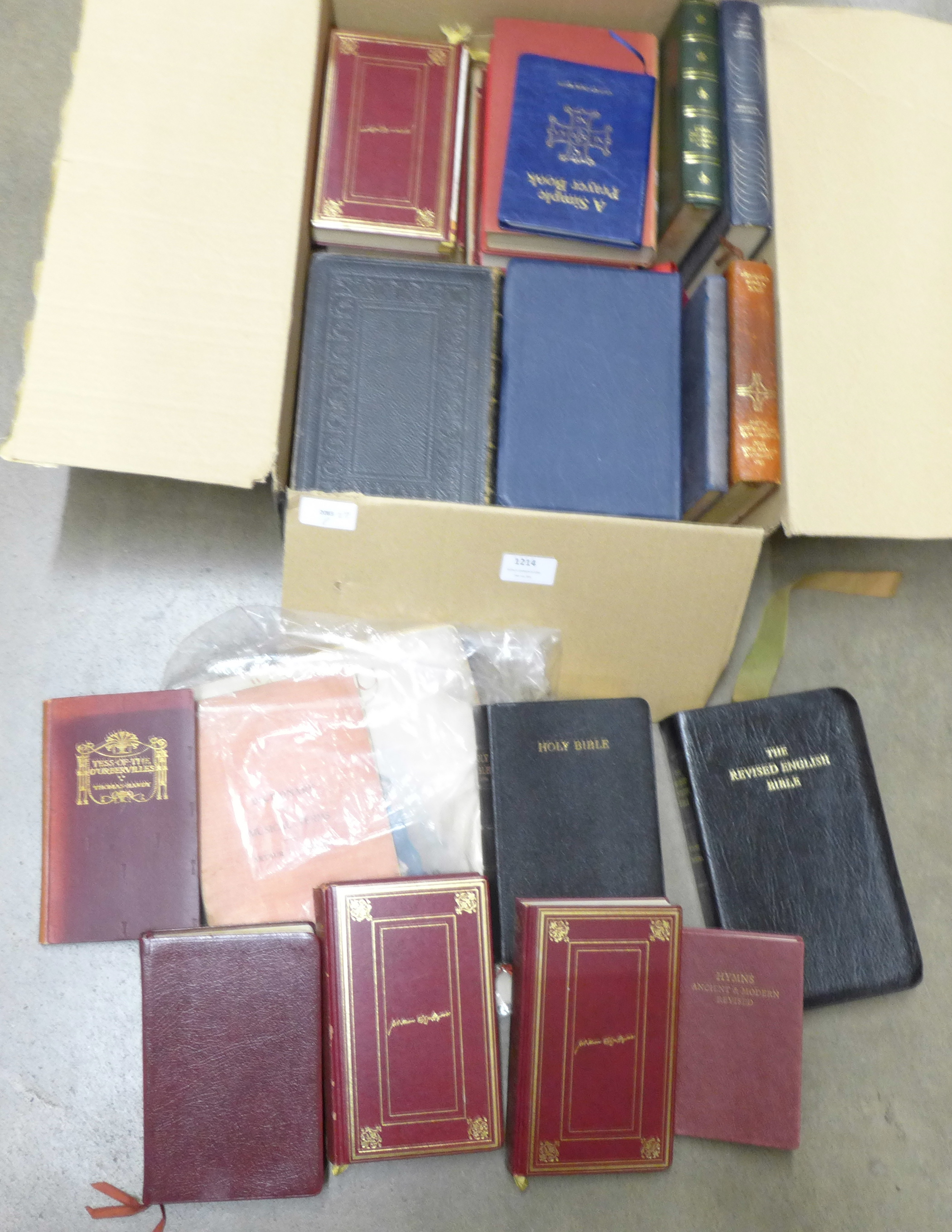 A collection of books including two musical, vintage Bible, Shakespeare, etc. **PLEASE NOTE THIS LOT