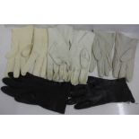 Four pairs of vintage leather gloves