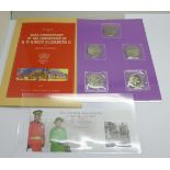 Isle of Man, 65th Anniversary of the Coronation of HM Queen Elizabeth II 50p five coin set plus