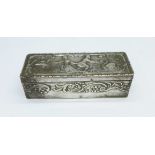 A silver Bernhardt Muller embossed trinket box, 44g