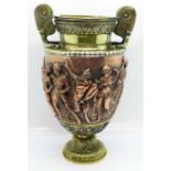 A bronze urn, Festival of Bacchus, 20cm