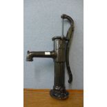 A Victorian style cast iron water pump