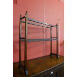 An Edward VII mahogany towel rail