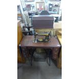 A Singer treadle sewing machine