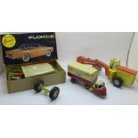 A Budgie Toys Scammell 'Scarab' British Railways, a Dinky Toys Road Grader and a Floride Renault