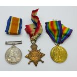 Three WWI medals; Star to RFM P.A. Opperman 3rd. S.A.M.R.; Victory medal to Pte. O.B. Keel 4th M.