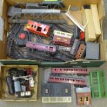 A box of OO gauge model rail