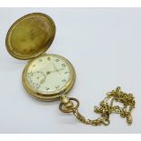 A Limit rolled gold full-hunter pocket watch, James Crichton Ltd., Glasgow, Keystone case