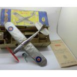 A Frog single seat fighter plane Mark V, boxed with instructions
