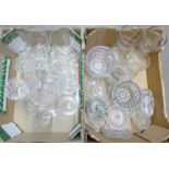 Two boxes of glassware including cut glass **PLEASE NOTE THIS LOT IS NOT ELIGIBLE FOR POSTING AND